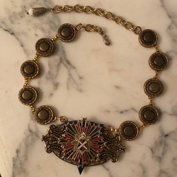 Accessories - Vintage Statement Necklace with UK Crest